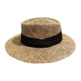 thumbnail image 2 of Sombrero para el sol Fernando tejido negro para mujer con ala corta, 2 of 8
