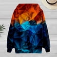 thumbnail image 4 of Fshinging Unisex Geometric Color Block Oversize Hoodie Drawstring Long Sleeve Loose fit Sweatshirt Multicolour 3XL, 4 of 5