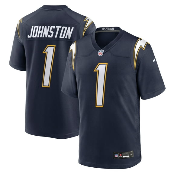 Men's Nike Quentin Johnston Navy Los Angeles Chargers Alternate Super Chargers Game Player Jersey