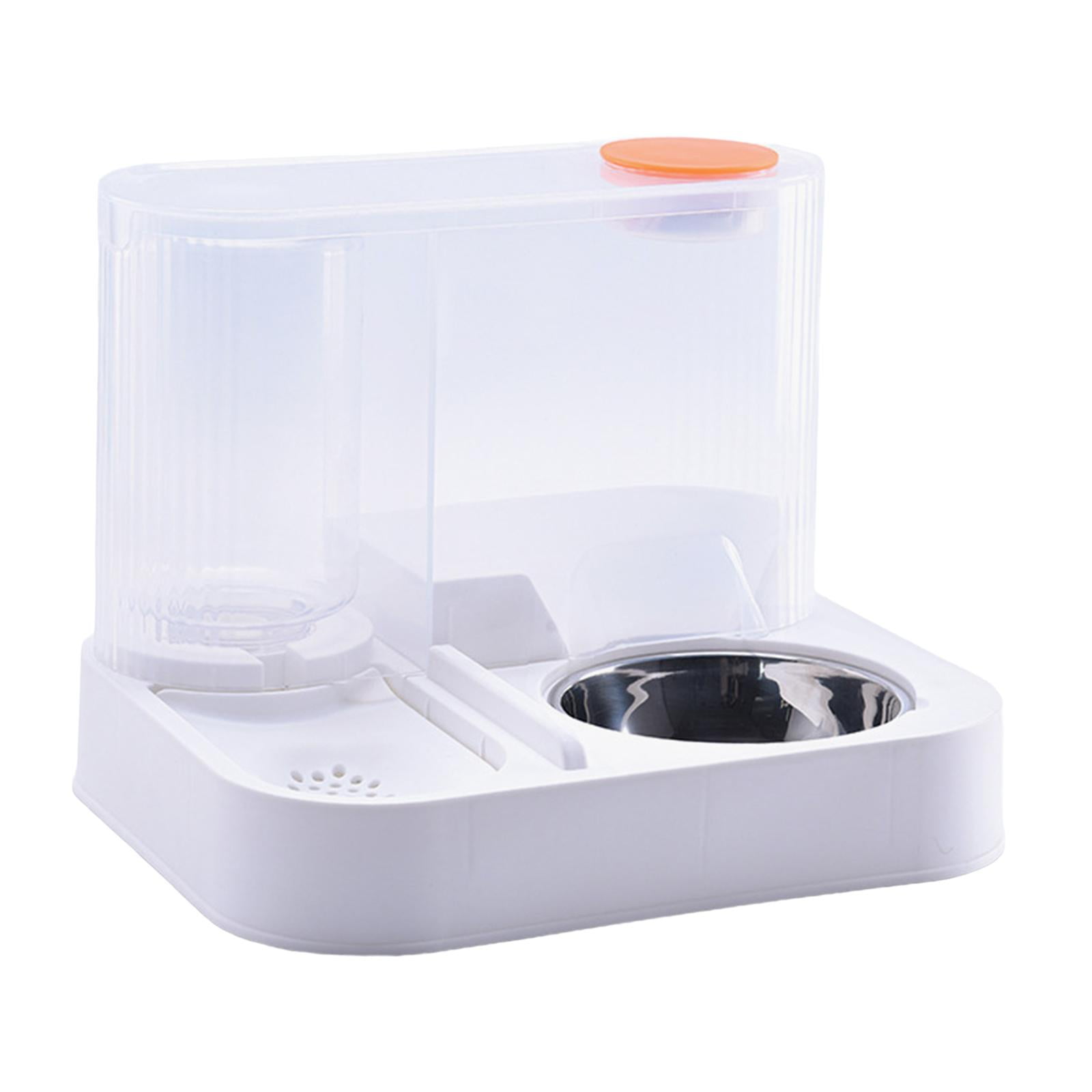 EHJRE Cat Feeder and Water Dispenser Automatic Pet Feeder Cat Dog Bowl Dish Dog Feeder for Indoor Cats Kitten Puppy Bunny With steel bowl