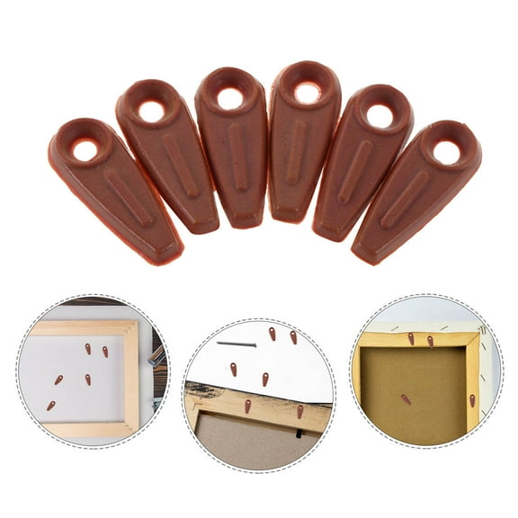 SOPOTUTU 200PCS Photograph Frame Retainer Clips Plastic Brown for Holding Backboard in Place in Framing Projects