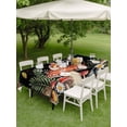 thumbnail image 4 of Outdoor Tablecloth with Umbrella Hole for Patio/Picnic/Party/Camping, Spring Mushrooms Waterproof Table Cloth Rectangle Table Cover Washable, Farmhouse Pastoral Botanical Stars Rustic (60"x 84"), 4 of 8