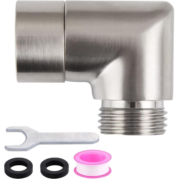 kornsurte 90 Degree Shower Elbow Adapter for Shower Head,Handhold Shower Head Elbow Adapter,Brushed Nickel