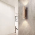 thumbnail image 4 of Aplique de Pared LED Moderno y de Travertino Amarillo Natural con Luz Hacia Arriba y Hacia Abajo para Dormitorio, Sala de Estar y Pasillo, 4 of 5