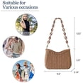 thumbnail image 5 of Straw Woven Shoulder Bag for Women Summer Beach Travel Crossbody Handbag Classics Satchel Purse, 5 of 7
