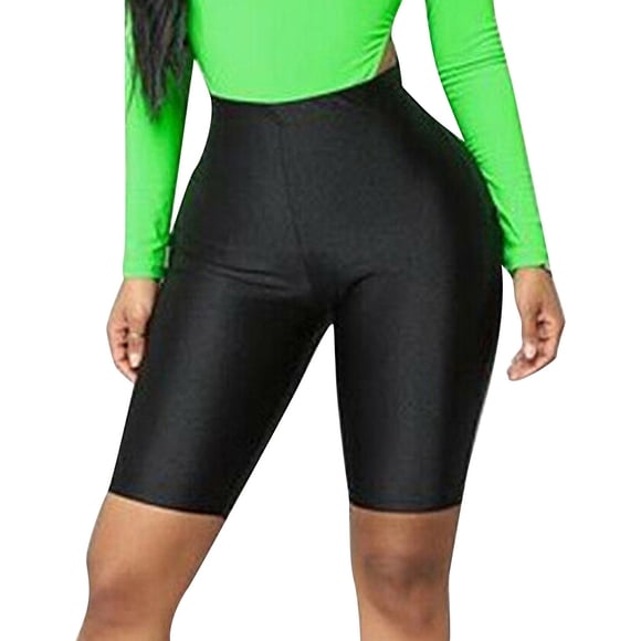 MSJUHEG Yoga Pants Leggings For Women Yoga Shorts Leggings Sports Pants Polyester Relaxed Pull-On Styling Straight-Leg Lightweight Two Pockets Short High Waisted Yoga Pants For Women Black Xl