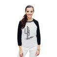 thumbnail image 2 of Thread Tank Cactus Sketch Unisex 3/4 Sleeves Baseball Raglan White Black Large, 2 of 4