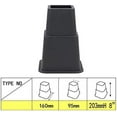thumbnail image 5 of Pieds de Meubles de Lit Réglables Noirs de 3 Po, 5 Po Ou 8 Po, Plastique Résistant - Risers de Lit Set de 4, 5 of 5