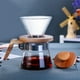 thumbnail image 5 of Taza De Filtro De Café De Vidrio, Gotero Portátil Para Preparación Manual, Cono Reutilizable Para Verter Sobre El Café Con Soporte De Madera Extraíble, Jarra Fácil De Limpiar Para Café Americano., 5 of 9