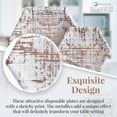 thumbnail image 2 of PARTY DISPOSABLE 36 PC DINNERWARE SET | 18 Dinner Plates | 18 Side Plates | Heavyweight Paper Plates | Hexagon Design | for Upscale Wedding and Dining (Arctic Collection – Rose), 2 of 5