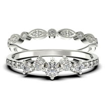 Minimalist Promige Ring 1.10 Carat Round Cut Diamond Moissanite Cheap Engagement Ring Wedding Band Ring in 10k Solid White Gold, Dainty Ring, Bridal Set, Matching Band, Anniversary Ring