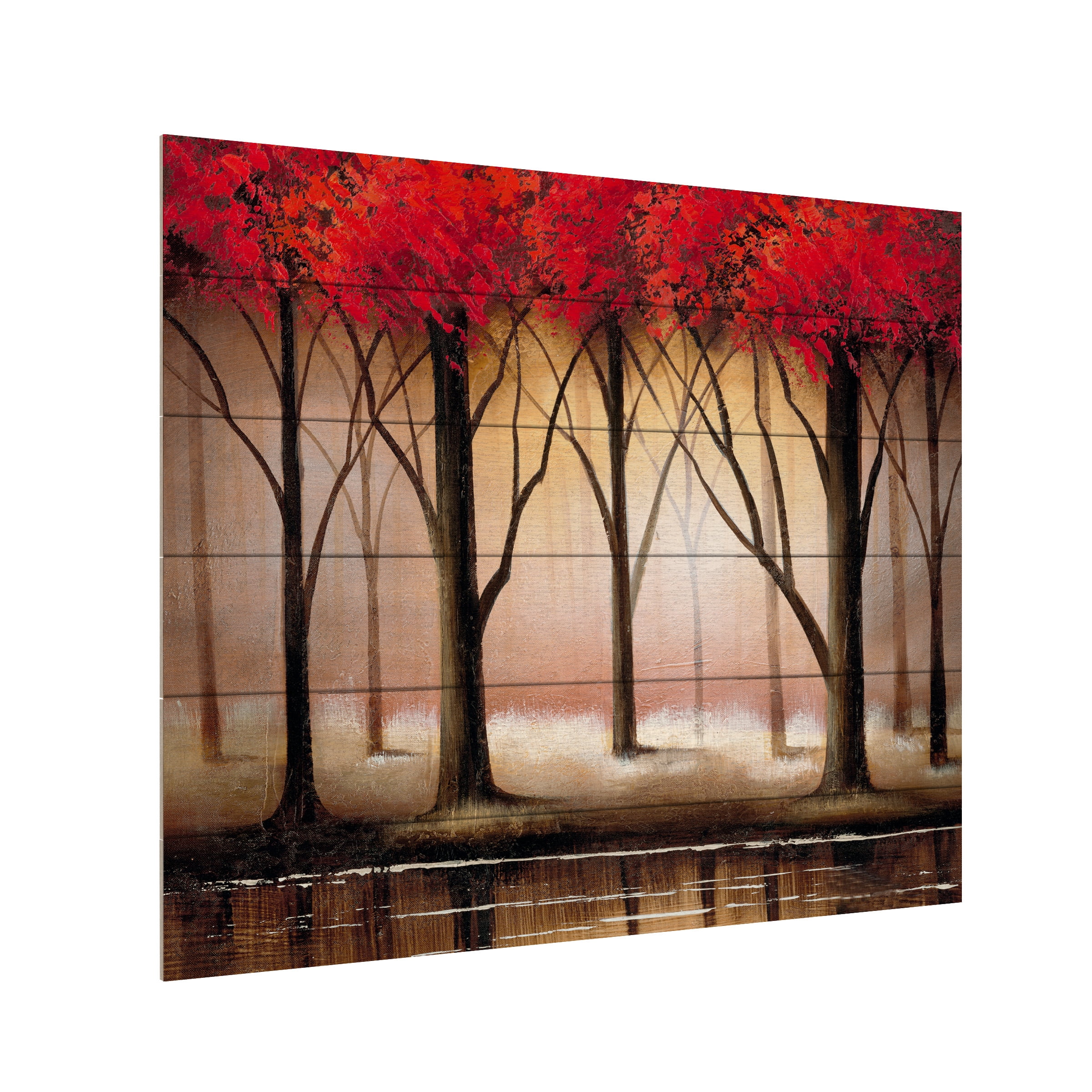 Trademark Fine Art 'Serenade in Red' Wooden Wall Art Art by Rio