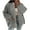 Gray, variant on Oversize Sweatshirt Jackets For Women Loose Fit Button Down Winter Jacket Stand Collar Coats with Pockets