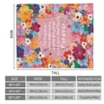 thumbnail image 6 of Sowide Floral Throw Blanket, Wife Blanket Gifts for Flower Lovers, Soft Lightweight Flannel Pink Boho Blanket with Love Confession Words, Warm Fleece Blanket for Women Wife Girl, Sofa Nap Bed(60"x80"), 6 of 8