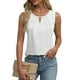 thumbnail image 1 of Camiseta sin mangas de verano para mujer, atuendos informales de negocios, camisa de trabajo elegante, holgada y básica 2025 (blanca, M), 1 of 4