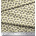 thumbnail image 2 of Soimoi White Heavy Canvas Fabric Tortoise Ocean Print Sewing Fabric Yard 58 Inch Wide, 2 of 3