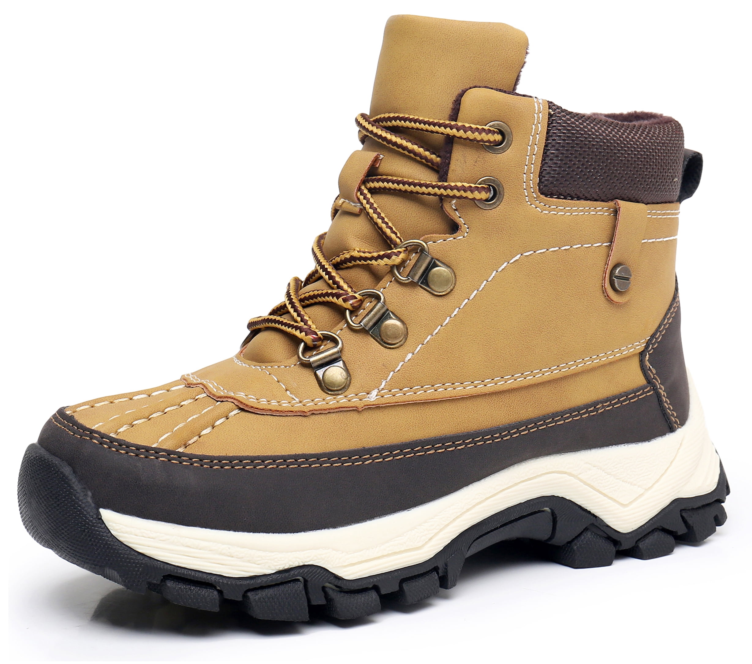 Blikcon Kids Boys Fall/Early Winter Duck Boots with Side Zipper (Color : Camel, Size : 10 Toddler), Boy's, Brown