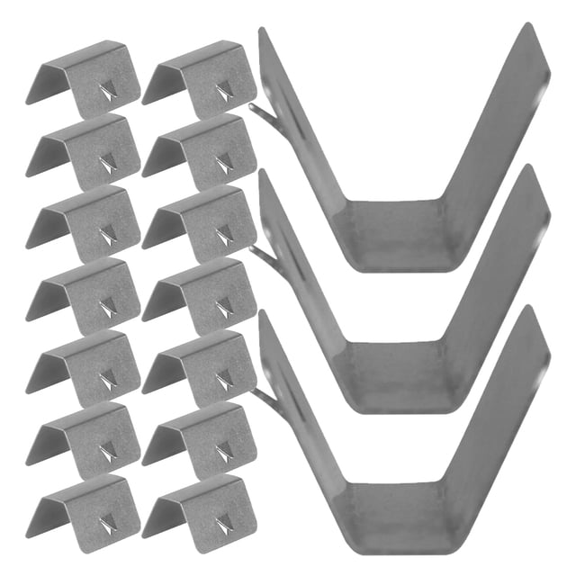 unbranded 20Ud Sujetadores Para Deflectores De Y Lluvia Compatible Para Coche Resistentes Y De Color Plata