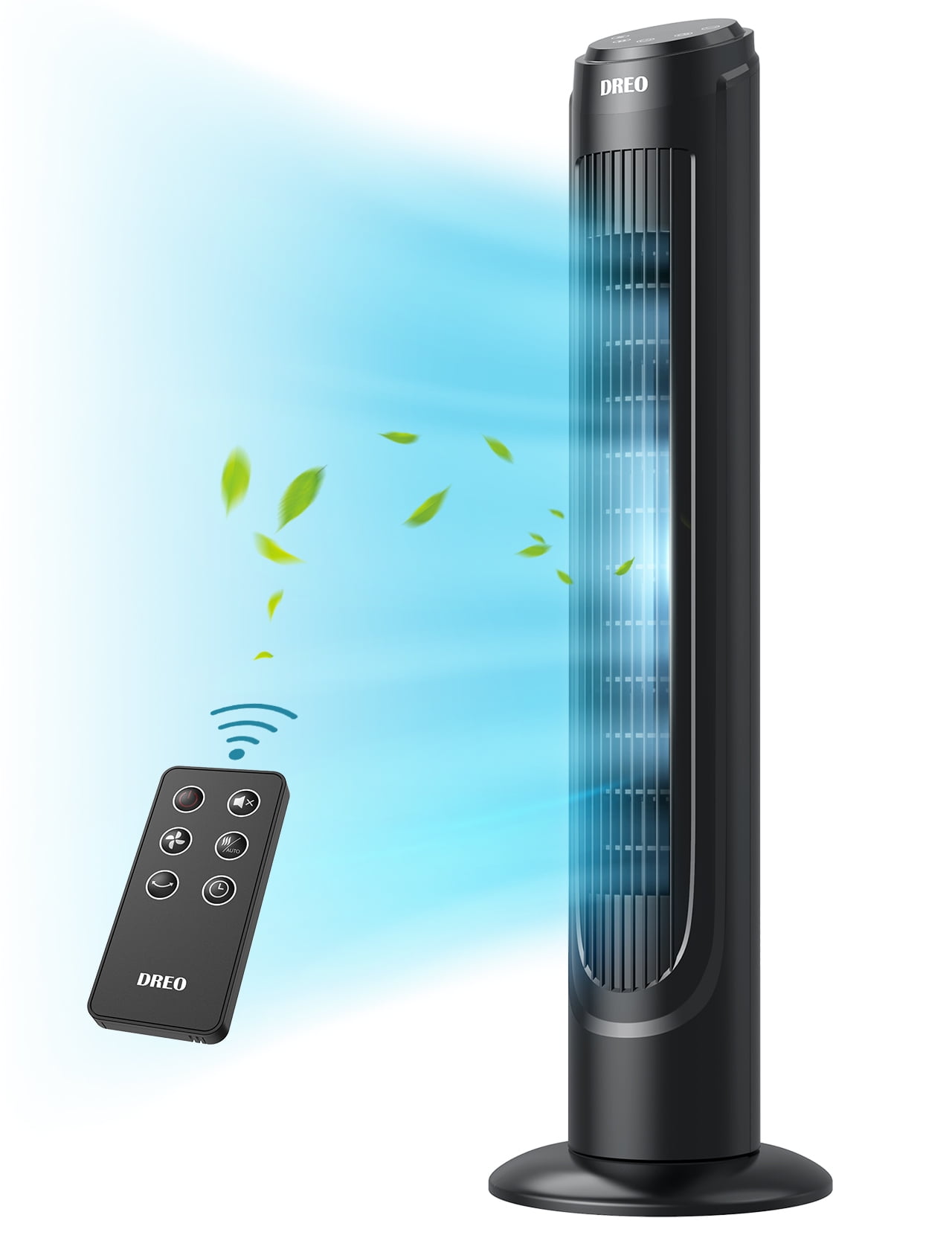 Bogget Mini Electric Leafless Fan Room Tower Fan With Two Speed Mini Air Cooler With Remote Control And Display Home Office 