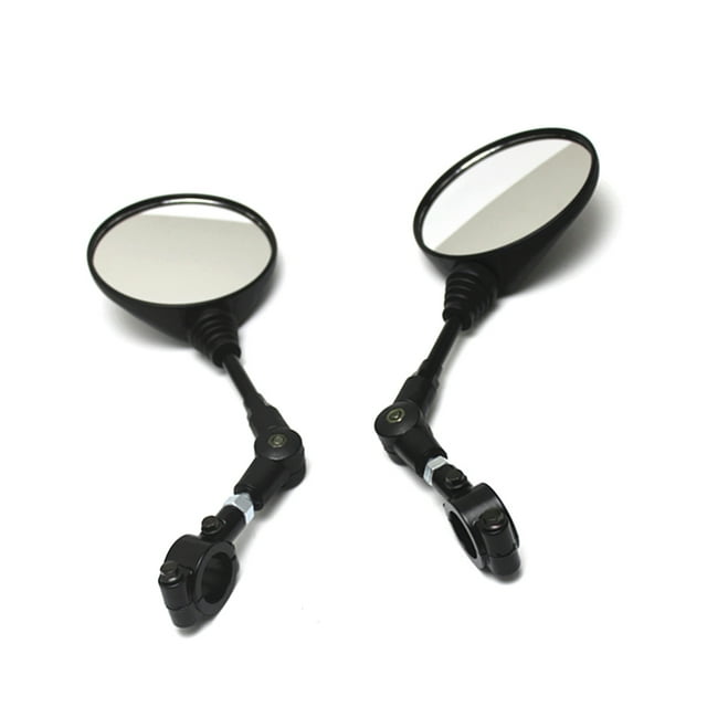 1 Pair Universal Motorcycle Scooter Aluminum Alloy Handlebar Collapsible Round Shape Rearview Side Mirror Base Modified Accessories for Street Cars Universal Scooters