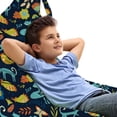 thumbnail image 1 of Nature Art Lounger Chair Bag, Forest Flowers Cat Chicken Birds Snakes Leaves Eco Farm Animals Cartoon, High Capacity Storage with Handle Container, Lounger Size, Multicolor, by Ambesonne, 1 of 5