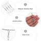 thumbnail image 4 of 10 ganchos de acero inoxidable para campanas de viento, accesorios giratorios para colgantes (plata), 4 of 6