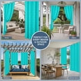 thumbnail image 5 of Turquoise Plaid Outdoor Curtains for Patio Waterproof,Windproof Privacy Curtains with Weighted Bottom,Geometric Leaf Diamond Morocco Abstract Outside Drapes for Picnic Garage Yard 54"x108" 2 Panel, 5 of 8