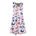 thumbnail image 4 of CCRFTGI 4th of July Dresses for Kids Girls 10-12 Cute American Flag A-Line Dress V-Neck Independence Day Sleeveless Girls Clothes 2026 Summer Trendy Dresses Red 12-13 Years, 4 of 5