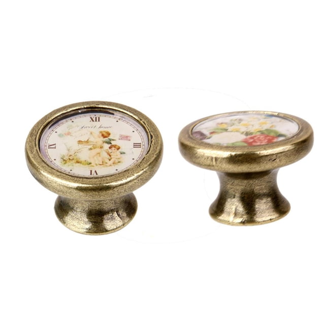 Perilla de extracción de puerta decorativa Macarena 2 piezas de Perilla de cajón de 36 mm color latón