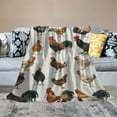 thumbnail image 2 of Nawypu  Rooster Blanket Cozy Durable Throw Blanket Lightweight Ultra Soft Blanket for Bed Flannel Throw Blanket Easy Cleaning, 2 of 6