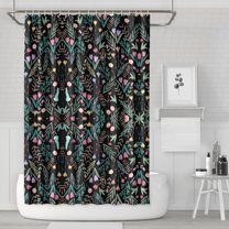 Pioneer Flower Floral Print Pattern Shower Curtain 72"x72" ,Bathroom Decorative Shower Curtains Set with 12 Hooks,Modern Waterproof Washable Shower Curtain