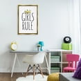thumbnail image 3 of Stupell Industries Girls Rule with Crown Text & Numbers Painting Gold Floater Framed Canvas Art Print Wall Art, 21 x 31, 3 of 10