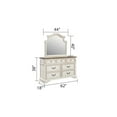 thumbnail image 3 of 5Pc Queen Bedroom Set, Solid Wood Antique Queen Size Bed Frame with Button Tufted Upholstery Headboard, 5-Drawer Chest, Dresser, 3-Drawer Night Stand, Traditional Style Bedroom Furniture Set, White, 3 of 9