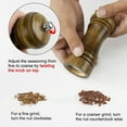 thumbnail image 4 of Wooden Pepper Grinder 5.5" Adjustable Coarseness Salt Mills Shakers for Cooking Dining Walnut Color, 4 of 7