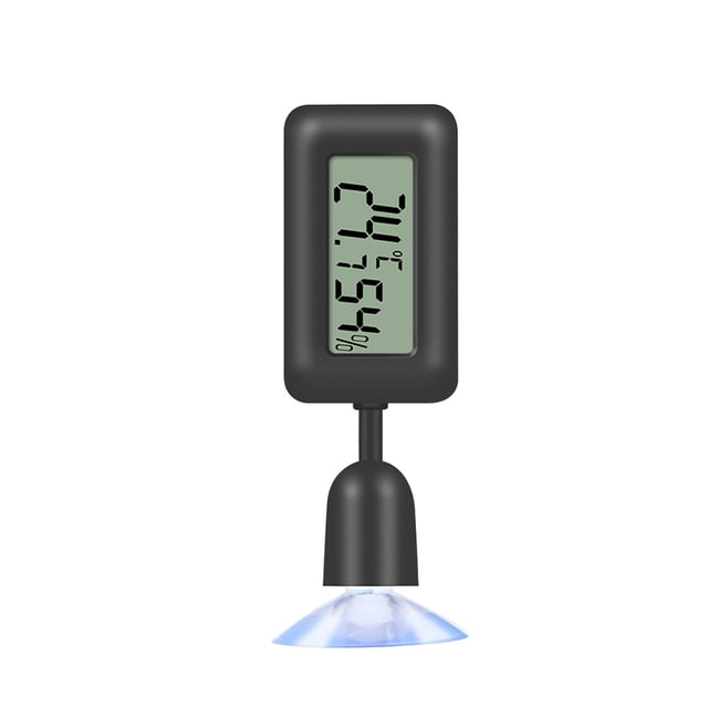 Advancent Termómetro para reptiles 10-99 RH Celsius/Fahrenheit higrómetro medidor de humedad de temperatura giratorio Detector operado por Termómetros Negro Advancent HA060885-02B