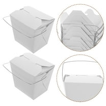 HOMEMAXS 50pcs Chinese Food Containers Paper Takeaway Food Boxes For Catering Paper Takeout Containers Takeaway Food Containers Chinese Takeout Box