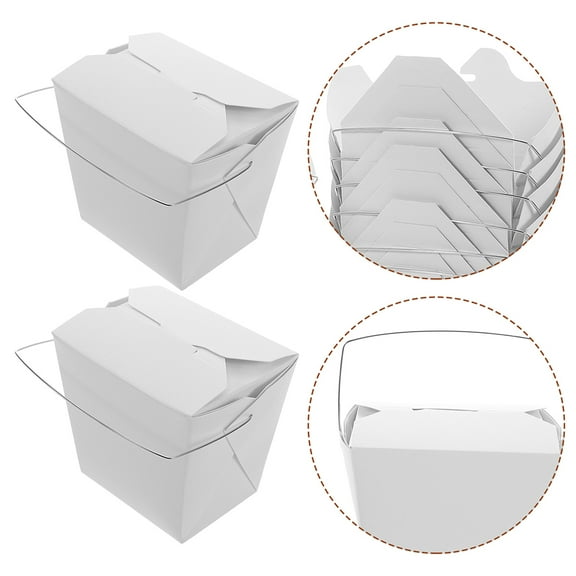 HOMEMAXS 50pcs Chinese Food Containers Paper Takeaway Food Boxes For Catering Paper Takeout Containers Takeaway Food Containers Chinese Takeout Box