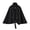 Black, variant on Womens Stand Collar Cape Coat Single Button Closure Self Tie Waist Flared Wide Sleeve Minimalist Silhouette for Office Meeting Coffee Gathering Beige M