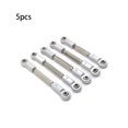 thumbnail image 1 of stanreset 5 Pieces 1/10 Scale RC Car Steering Linkages Model Vehicle Pull Rods Toy Repair Upgrade Modified Replacement for JLB JR Silver, 1 of 6