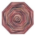 thumbnail image 2 of Better Trends 72" Octagonal Braided Rug – 100% Cotton Reversible Area Rug for Living Room, Bedroom, Entryway – Ombre Chenille Collection – Brown, 2 of 9