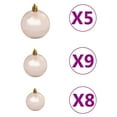 thumbnail image 3 of vidaXL Artificial Hinged Christmas Tree 150 LEDs & Ball Set 59.1", 3 of 7