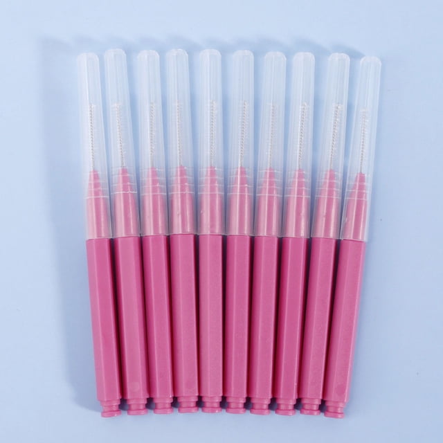 Cepillo interdental de lápiz, cepillo interdental de enfermería, cepillo interdental de ortodoncia recto de 0,4 mm