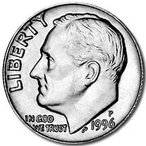 1996-P Roosevelt Dime BU