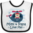 thumbnail image 3 of Inktastic Mimi and Papa Love Me Boys Boys Baby Bib, 3 of 4
