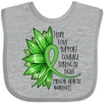 thumbnail image 3 of Inktastic Mental Health Awareness Green Sunflower Ribbon Boys or Girls Baby Bib, 3 of 4