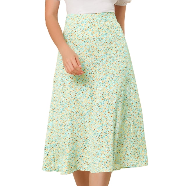 AllegK Faldasmedpiercon estampado floral y cintuelástialpamujer Cielo azul S