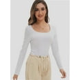 thumbnail image 6 of Womens Long Sleeve Shirts Crop Tops Going Out Basics Tees Clothes, 6 of 6