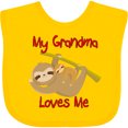 thumbnail image 3 of Inktastic My Grandma Loves Me Sloth Boys or Girls Baby Bib, 3 of 4