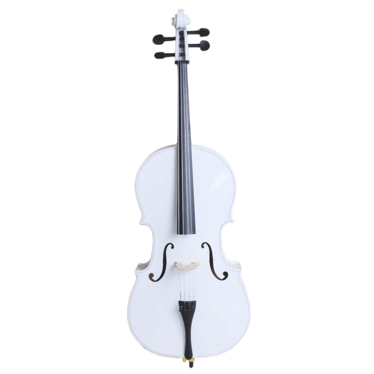 Hassch 4/4 Cello, Acoustic Cello Set with Bag, Bow, Rosin, Bridge for Beginners, White