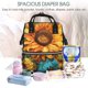 thumbnail image 5 of Fotbe Deep Yellow Colorful Sunflower Mochila Maternidad - Lona de Sarga Impermeable, Mochila de Pañales de Gran Capacidad con Múltiples Bolsillos y Correas Ajustables, 5 of 6